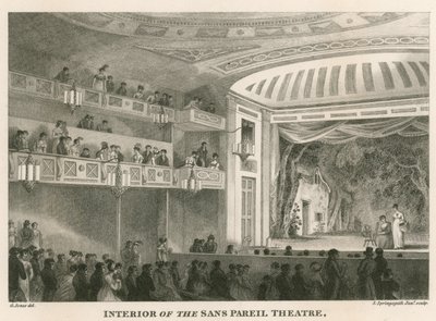 Interieur van het Sans Pareil Theater (Adelphi Theater), Londen door English School