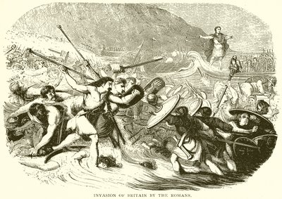 Invasie van Groot-Brittannië door de Romeinen door English School