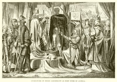 Investituur van Hendrik Jasomirgott als eerste hertog van Oostenrijk door English School