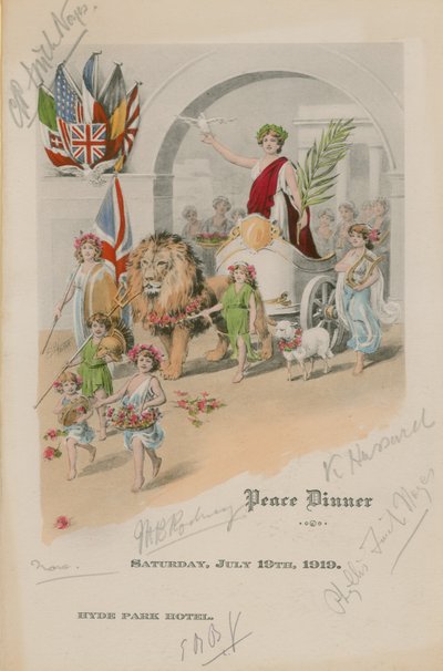 Uitnodiging voor het vredesdiner door English School