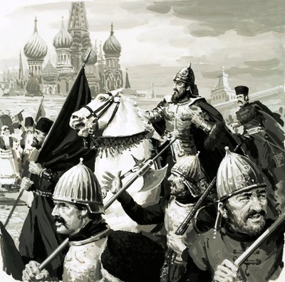 Ivan, Tsaar van Rusland, bewees zijn waarde in de strijd tegen de Tartaren door English School