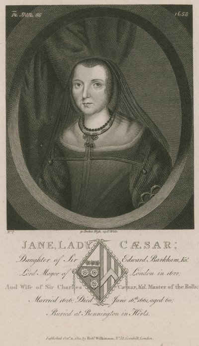 Jane, Lady Caesar, dochter van Sir Edward Barkham door English School