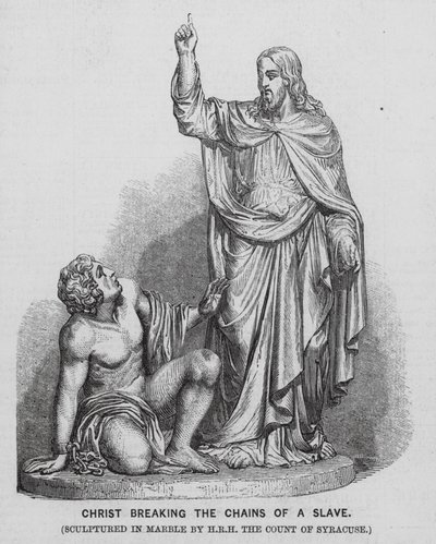 Jezus Christus breekt de ketenen van een slaaf door English School