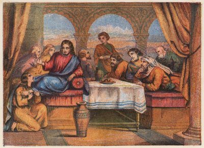 Jezus Christus met zijn discipelen en Maria Magdalena door English School