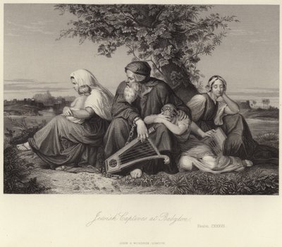 Joodse gevangenen in Babylon door English School
