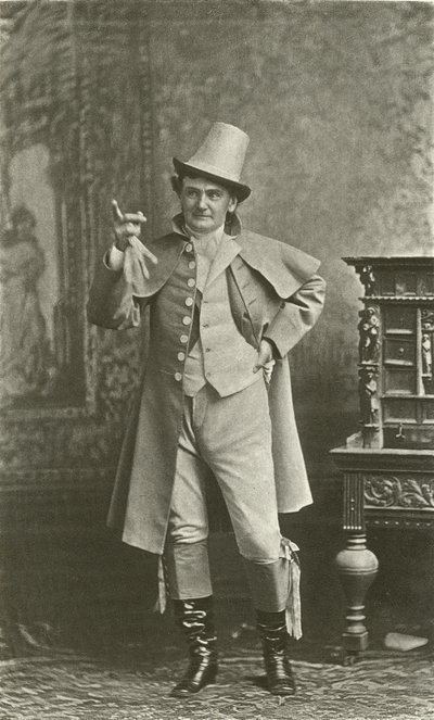 Joe Jefferson als Bob Acres (gravure) door English School