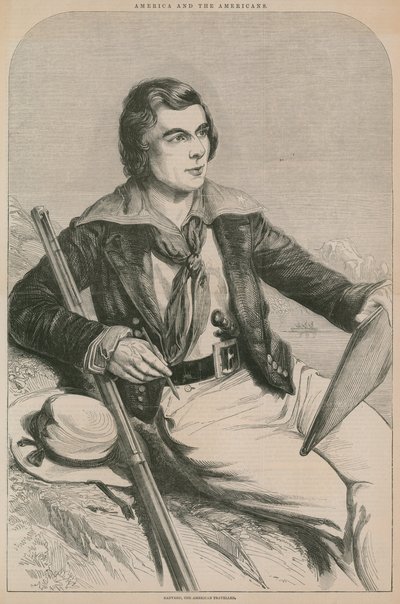 John Banvard, de Amerikaanse reiziger (gravure) door English School