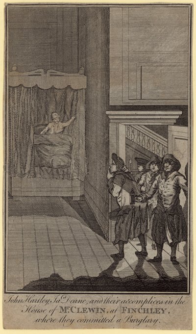 John Hartley, James Deane en hun handlangers in het huis van meneer Clewin door English School