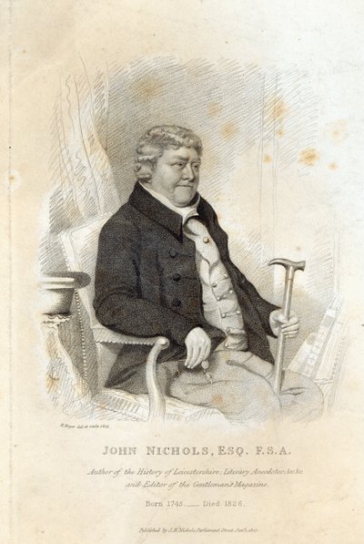 John Nichols, gegraveerd door H. Meyer, 1825 door English School