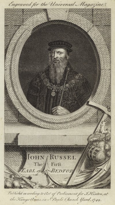 John Russel, de Eerste Graaf van Bedford door English School