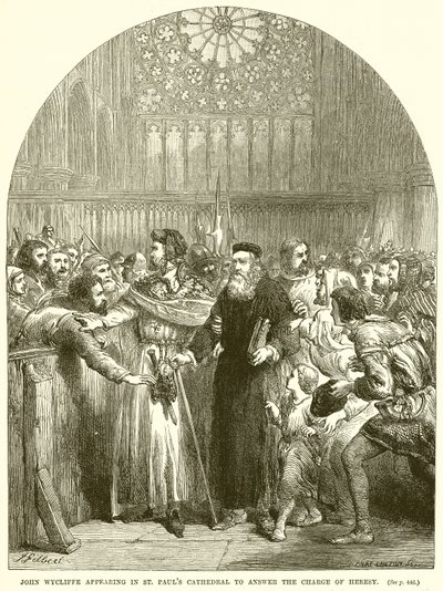 John Wycliffe verschijnt in de St. Paul