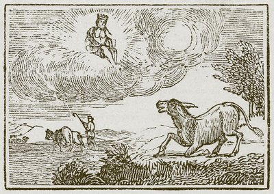 Jupiter en de ezel (gravure) door English School