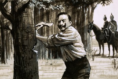 Kaiser Wilhelm II die bomen omhakt door English School