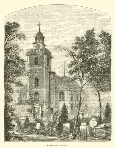 Kensington Church (gravure) door English School