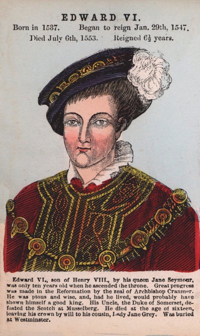 Koning Edward VI door English School