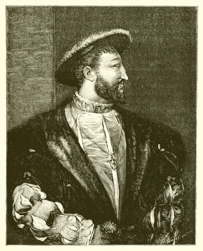 Koning Frans I, naar Titian door English School