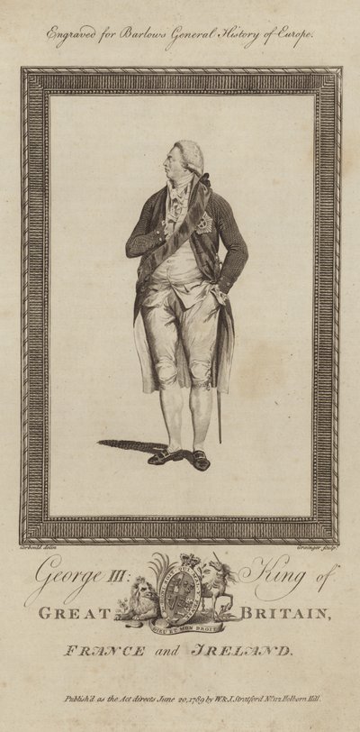 Koning George III van Groot-Brittannië en Ierland door English School