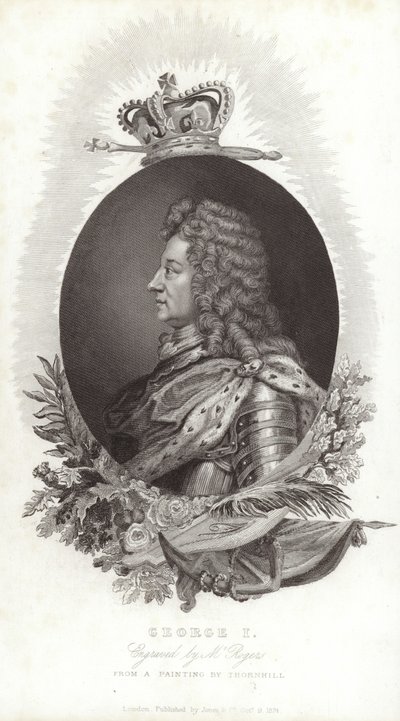 Koning George I van Groot-Brittannië en Ierland door English School