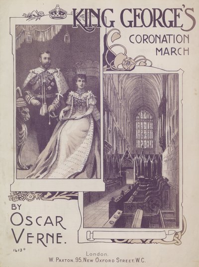 Koning Georges Kroningsmars door Oscar Verne door English School