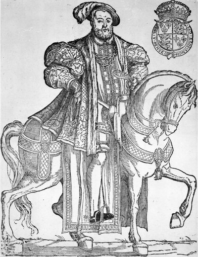 Koning Hendrik VIII te paard door English School