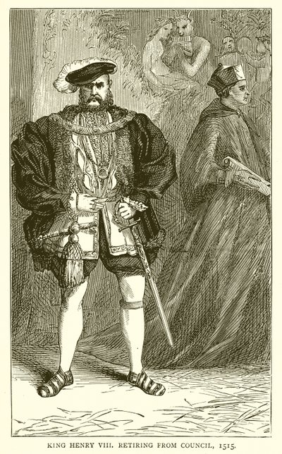 Koning Hendrik VIII trekt zich terug uit de Raad, 1515 door English School