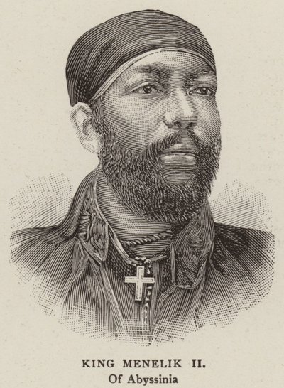 Koning Menelik II door English School
