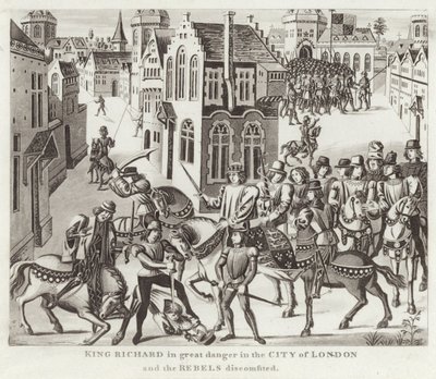 Koning Richard in Groot Gevaar in de Stad Londen en de Rebellen verslagen door English School