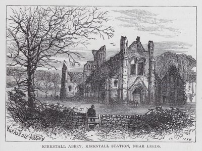 Kirkstall Abbey, Kirkstall Station, nabij Leeds door English School