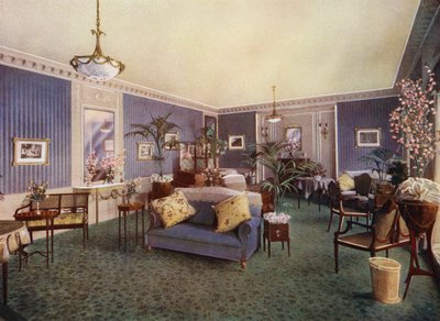 Schrijfkamer voor dames, Waldorf Hotel, Londen door English School