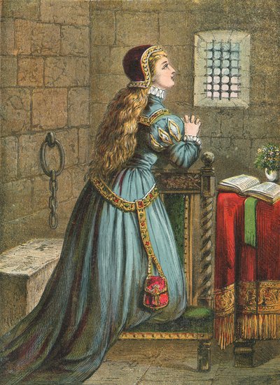 Lady Jane Grey biddend door English School