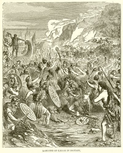 Landing van Caesar in Brittannië door English School