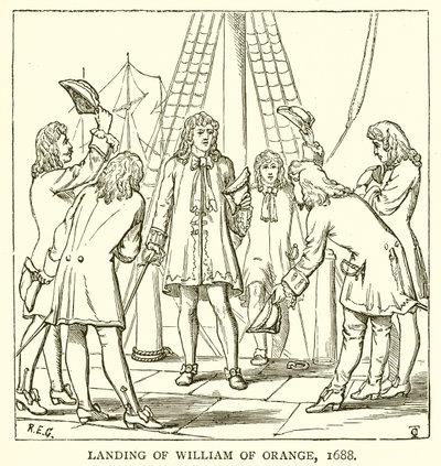 Landing van Willem van Oranje, 1688 door English School