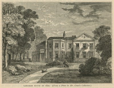 Langham House in 1820 door English School