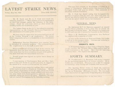 Laatste stakingsnieuws, 7 mei 1926 door English School