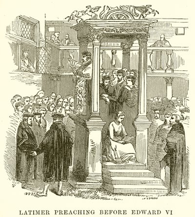 Latimer predikt voor Edward VI door English School
