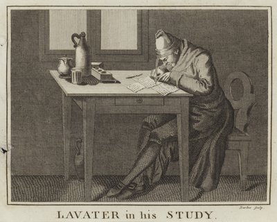 Lavater in zijn studeerkamer door English School