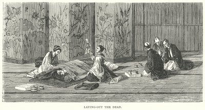 Het leggen van de doden (gravure) door English School