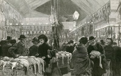 Leadenhall Market tijdens kersttijd door English School