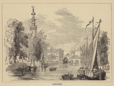 Leiden (gravure) door English School