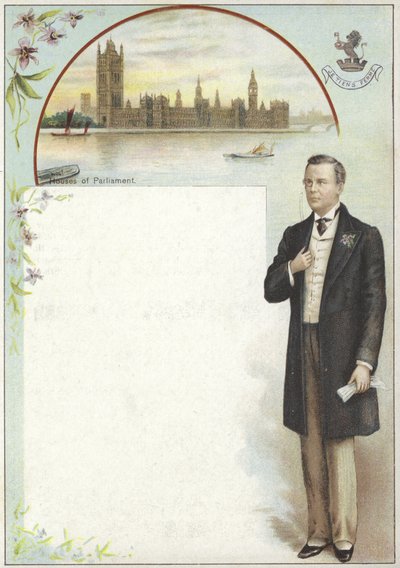 Liebig kaart met Joseph Chamberlain door English School