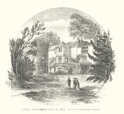 Little Strawberry Hill in 1813 (gravure) door English School