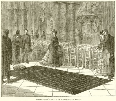 Livingstones graf in Westminster Abbey door English School
