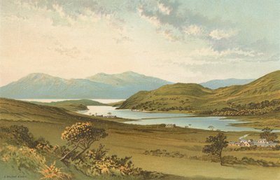 Loch Fad, Bute - Arran in de verte door English School