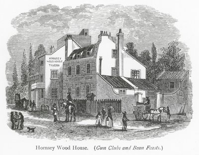 Clubs in Londen: Hornsey Wood House (gravure) door English School