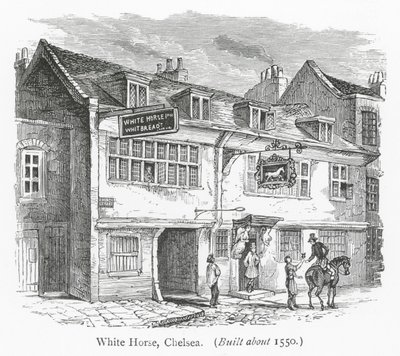 Clubs in Londen: White Horse, Chelsea (gravure) door English School