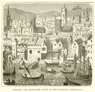 Londen: de Steelyard, depot van de Hanzeatische kooplieden door English School
