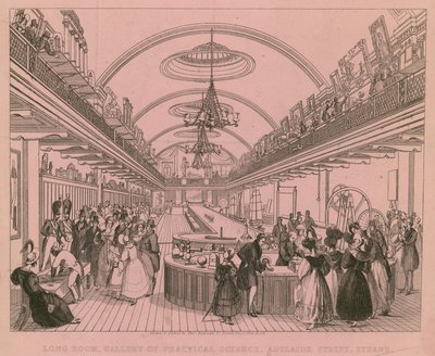 Lange Kamer, Galerij van Praktische Wetenschap, Adelaide Street, Strand, Londen door English School