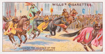 Het Loslaten van de Paarden bij de Kroning van Edward I door English School