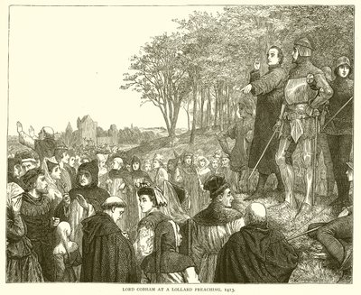 Lord Cobham bij een Lollard Preek, 1413 door English School