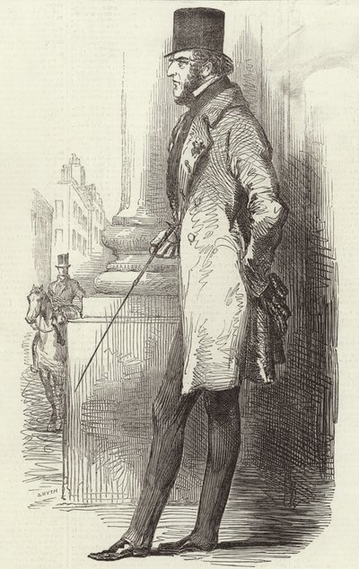 Lord George Bentinck (gravure) door English School